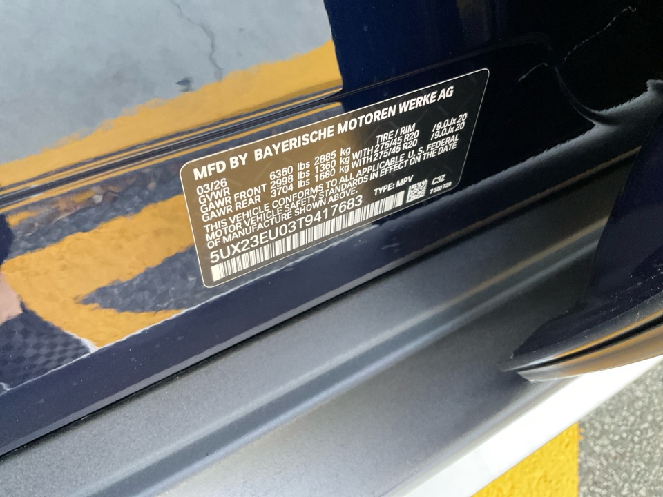 5UX23EU03T9417683 2026 BMW X5 xDrive40i