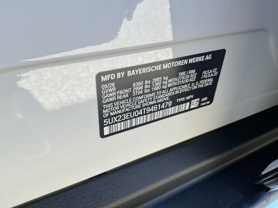 5UX23EU04T9461479 2026 BMW X5 xDrive40i