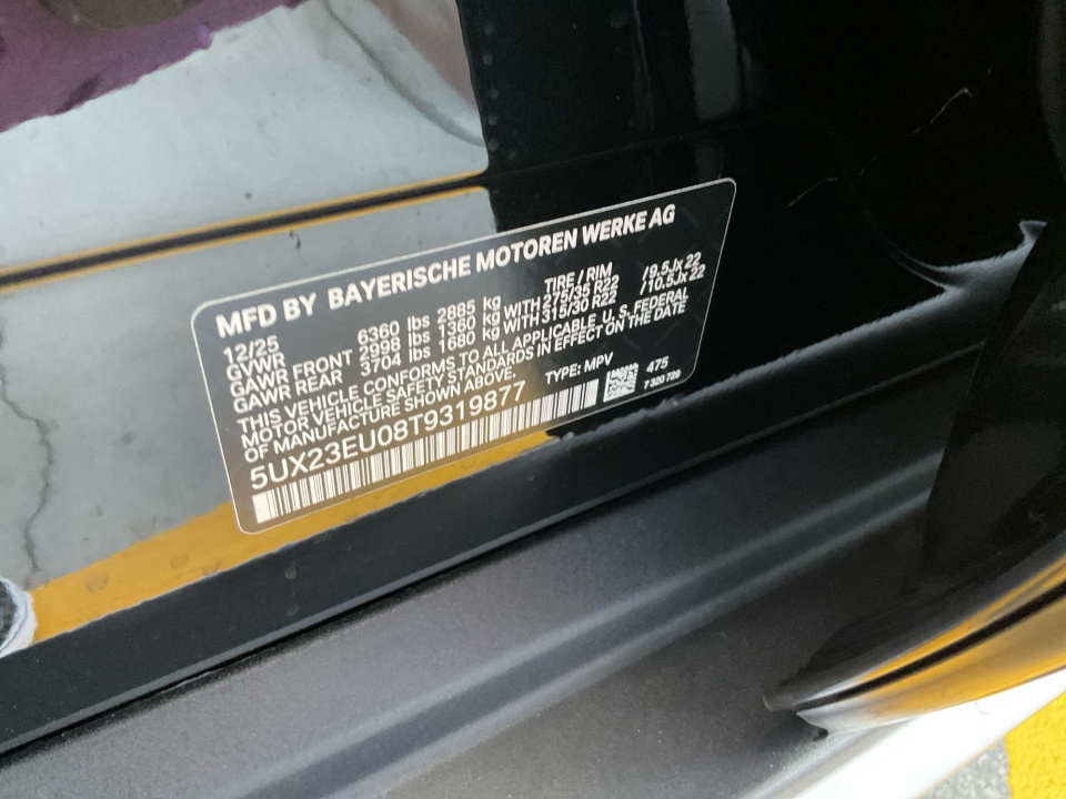 5UX23EU08T9319877 2026 BMW X5 xDrive40i