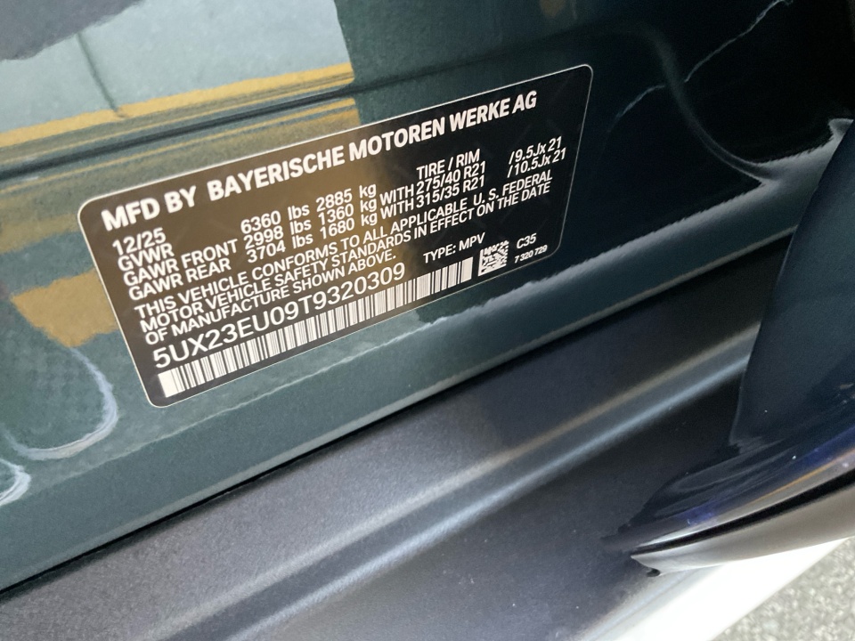 5UX23EU09T9320309 2026 BMW X5 xDrive40i