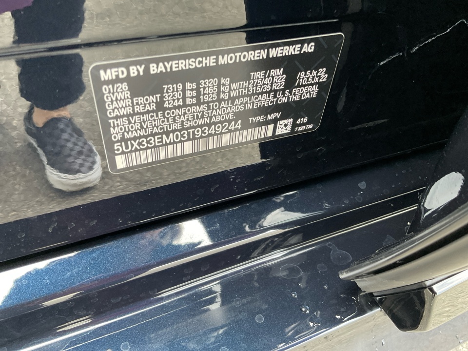 5UX33EM03T9349244 2026 BMW X7 M60i