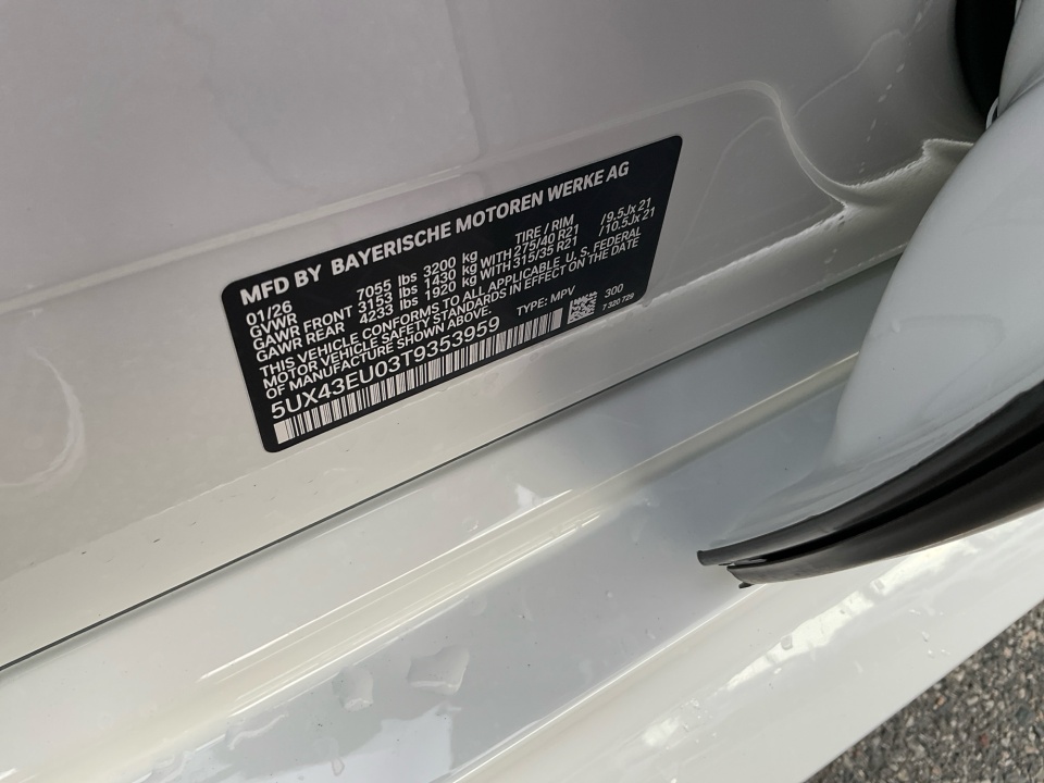 5UX43EU03T9353959 2026 BMW X5 PHEV xDrive50e