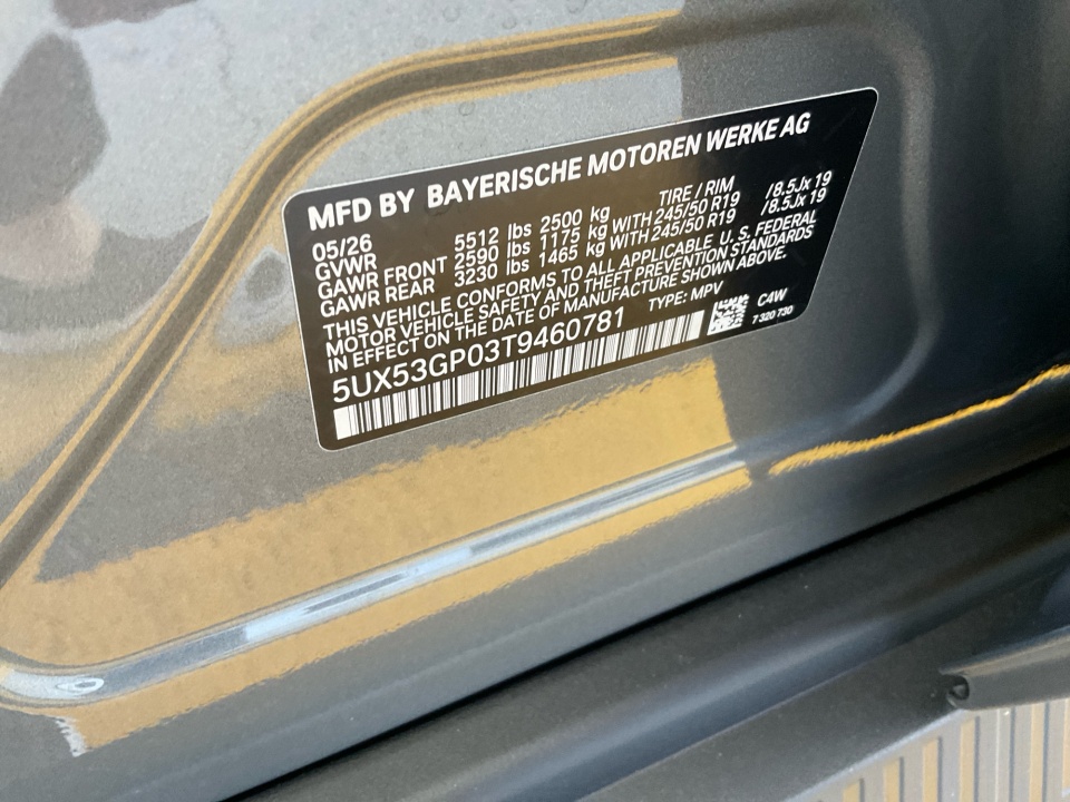 5UX53GP03T9460781 2026 BMW X3 30 xDrive