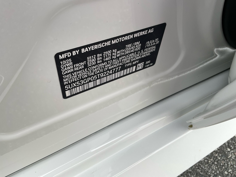 5UX53GP05T9224777 2026 BMW X3 30 xDrive