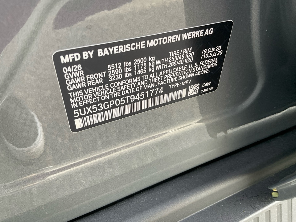 5UX53GP05T9451774 2026 BMW X3 30 xDrive