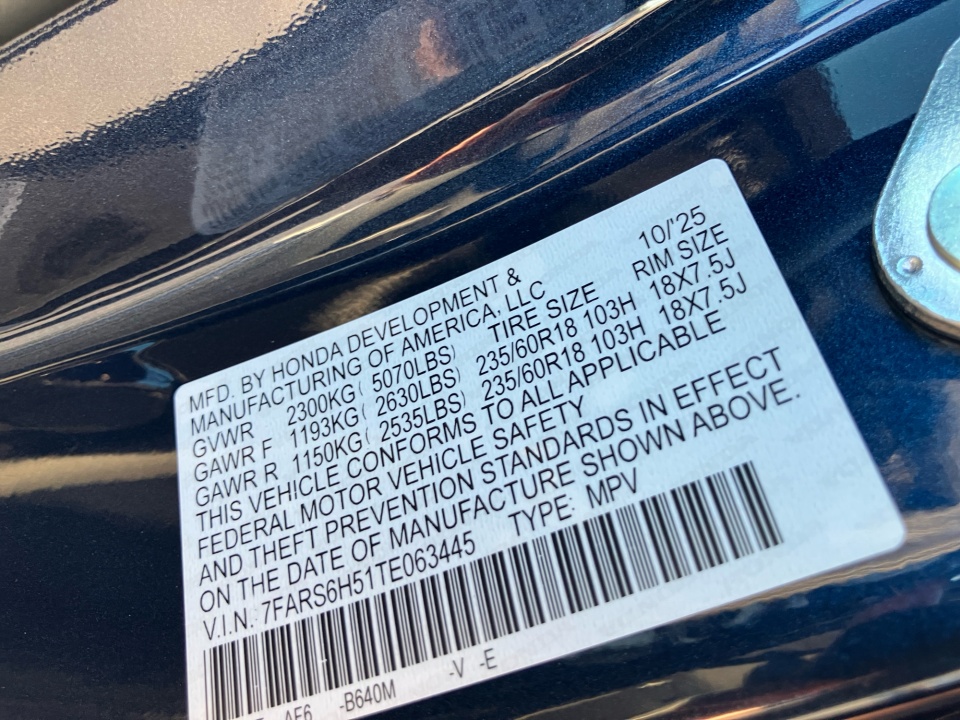 7FARS6H51TE063445 2026 Honda CR-V Hybrid AWD Sport