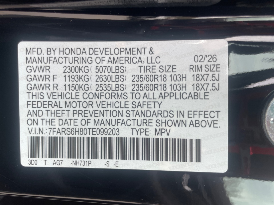 7FARS6H80TE099203 2026 Honda CR-V Hybrid AWD Sport-L