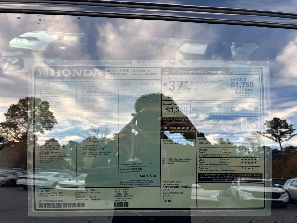 7FARS6H83TE064994 2026 Honda CR-V Hybrid AWD Sport-L