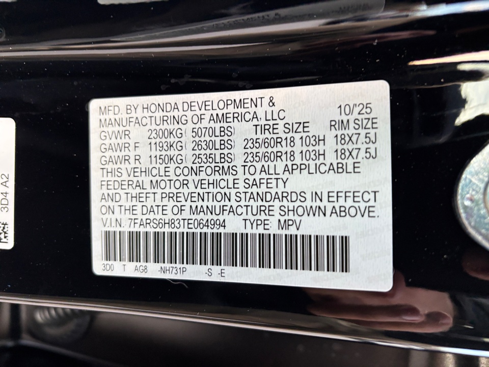 7FARS6H83TE064994 2026 Honda CR-V Hybrid AWD Sport-L