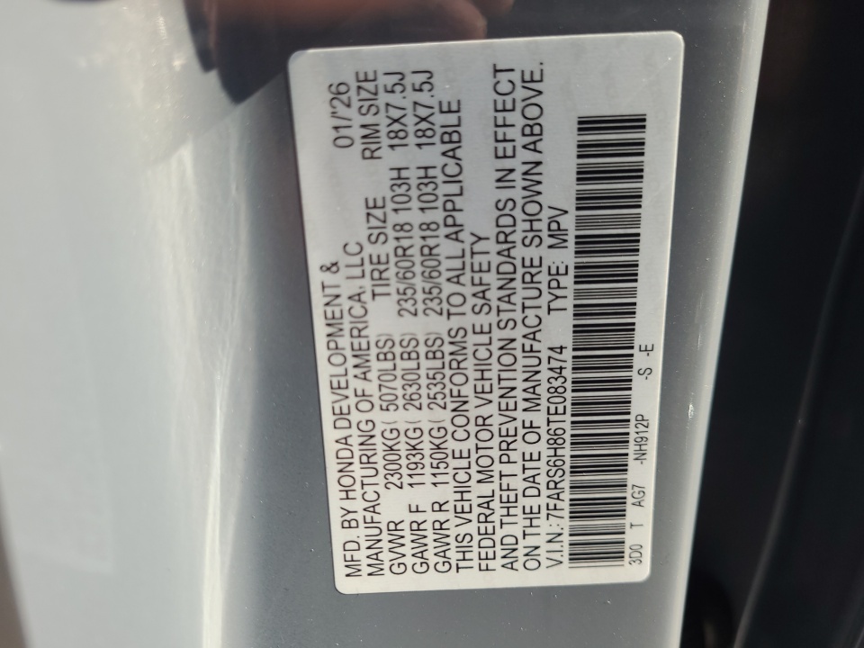7FARS6H86TE083474 2026 Honda CR-V Hybrid AWD Sport-L