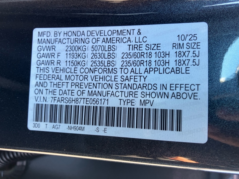7FARS6H87TE056171 2026 Honda CR-V Hybrid AWD Sport-L