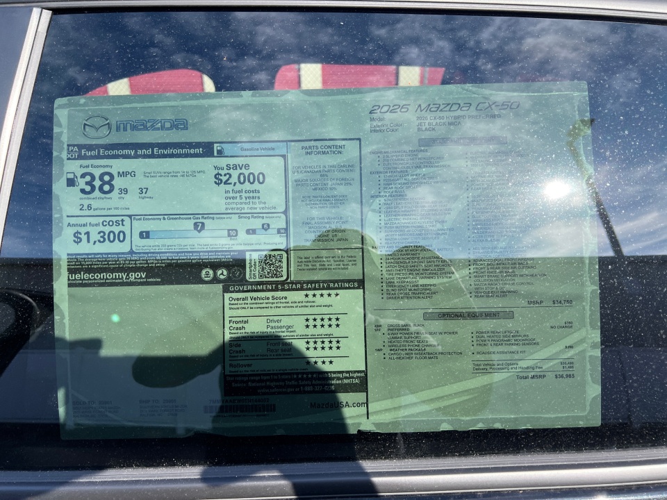 7MMVAABW0TN144052 2026 Mazda CX-50 Hybrid Preferred