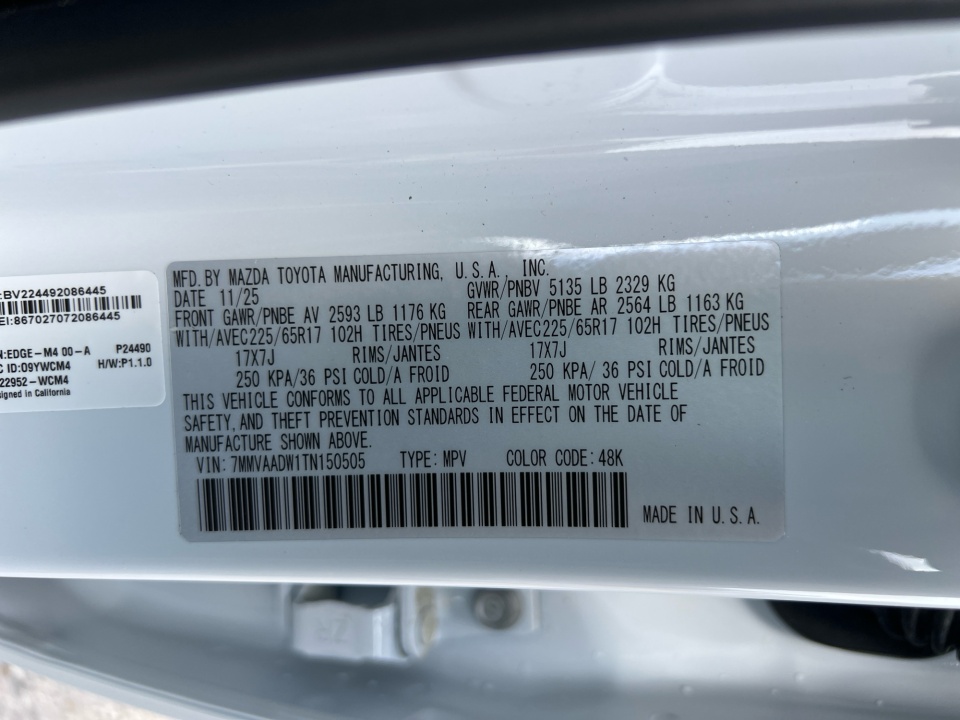 7MMVAADW1TN150505 2026 Mazda CX-50 Hybrid Premium