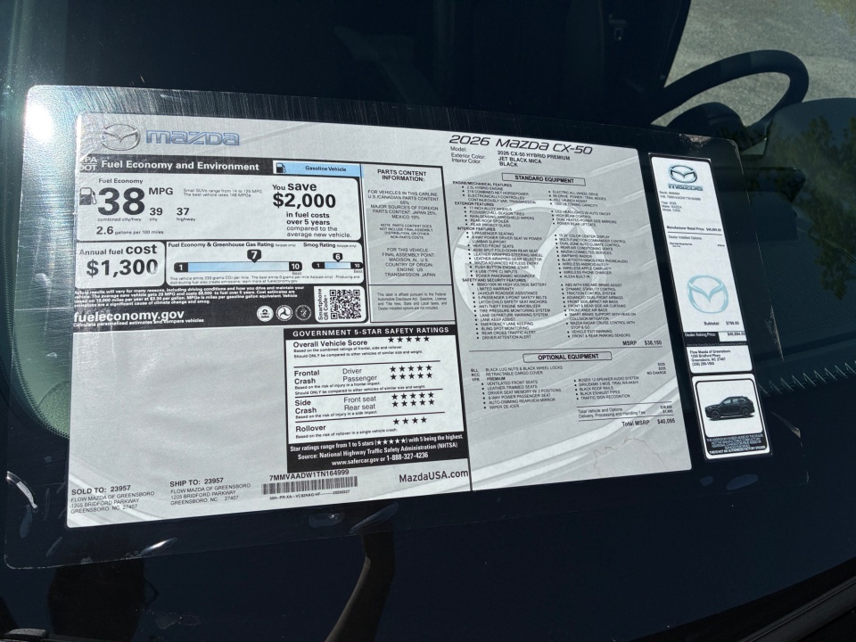 7MMVAADW1TN164999 2026 Mazda CX-50 Hybrid Premium