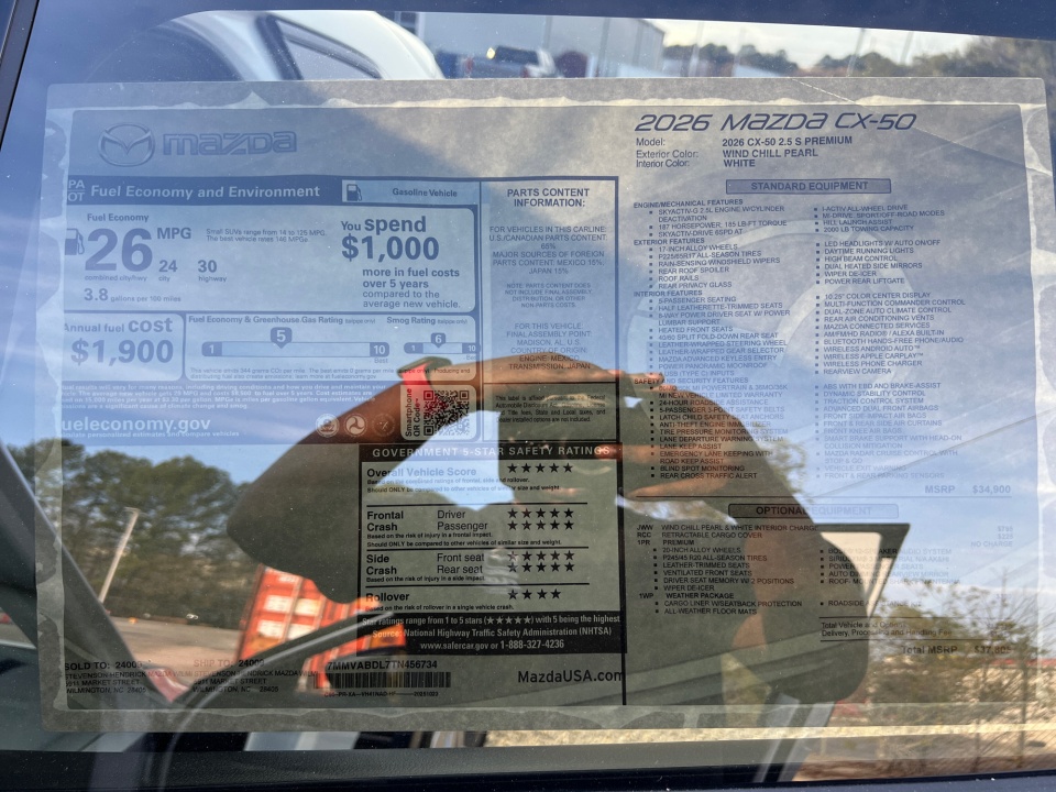 7MMVABDL7TN456734 2026 Mazda CX-50 2.5 S Premium