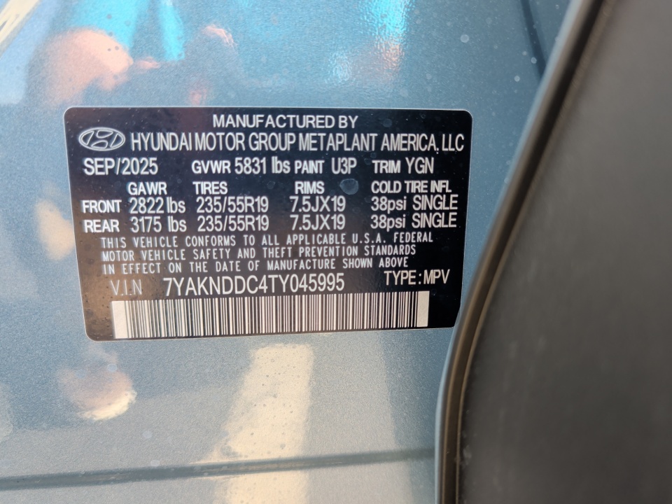 7YAKNDDC4TY045995 2026 Hyundai IONIQ 5 SEL