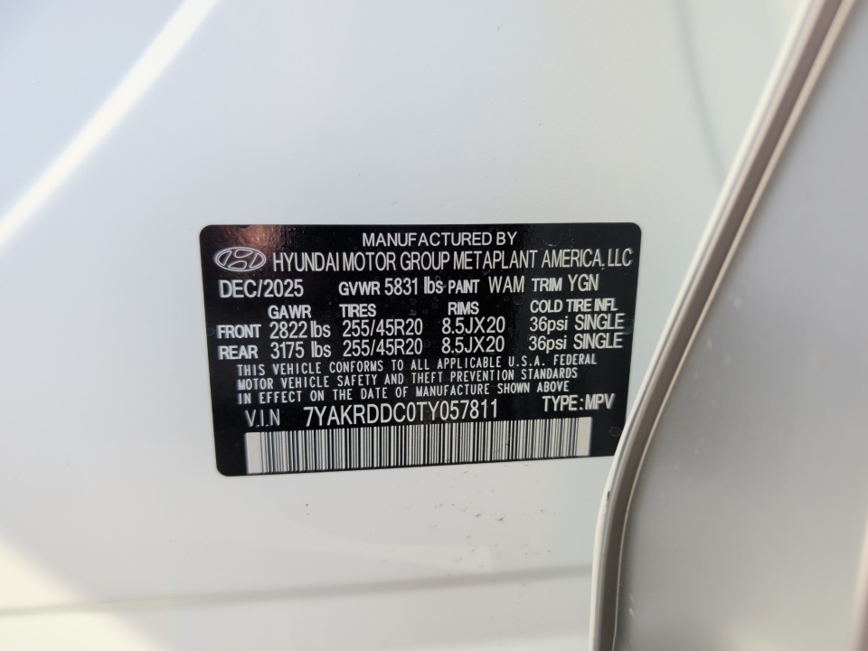 7YAKRDDC0TY057811 2026 Hyundai IONIQ 5 Limited