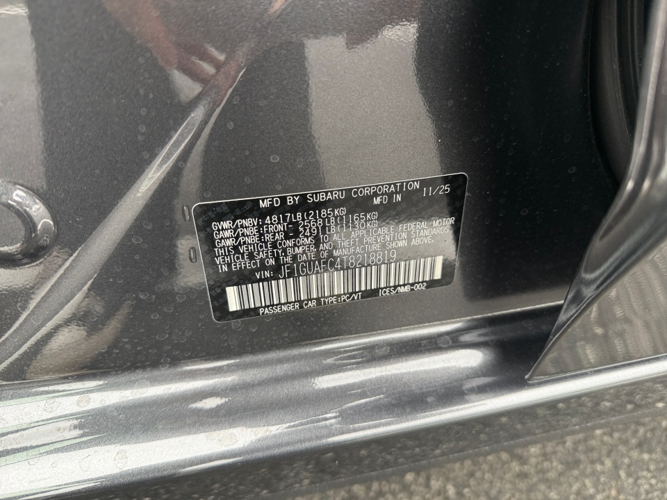 JF1GUAFC4T8218819 2026 Subaru Impreza Sport