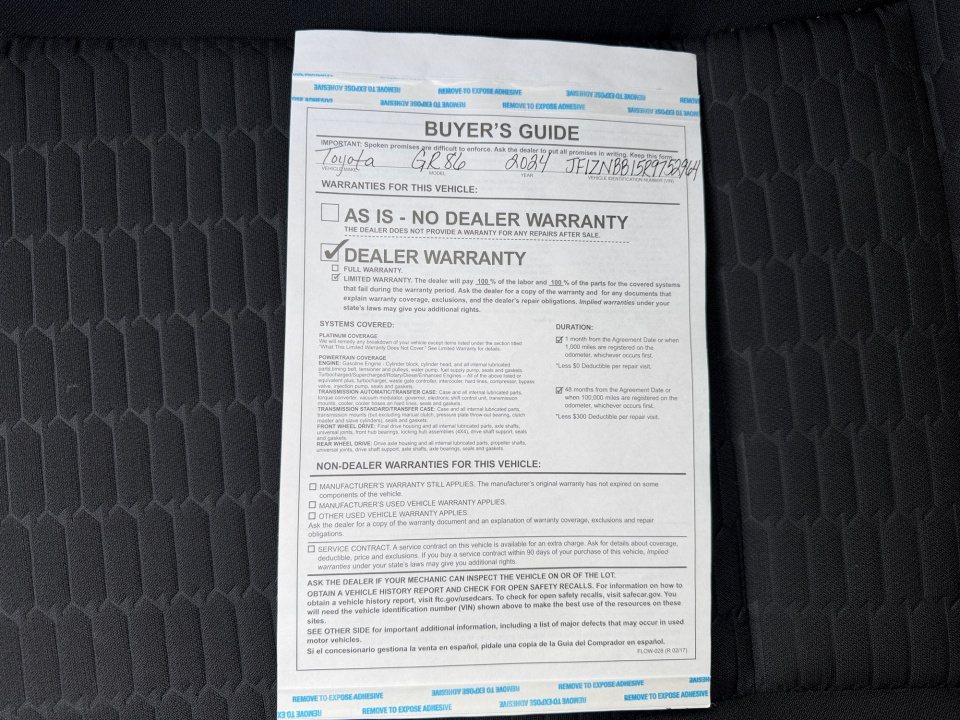 Used 2024 Toyota GR86 Coupe