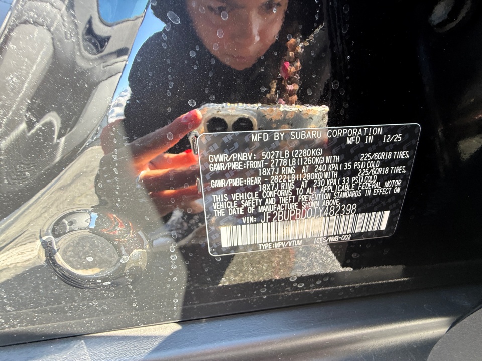 JF2BUPBD0TY482398 2026 Subaru Outback Premium