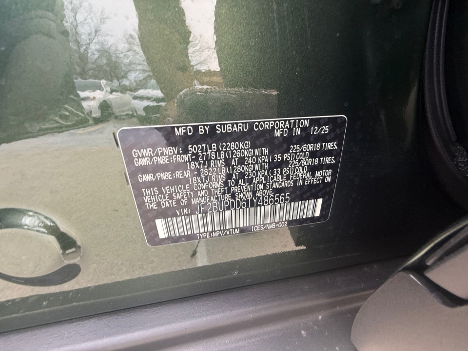 JF2BUPDD6TY486565 2026 Subaru Outback Limited