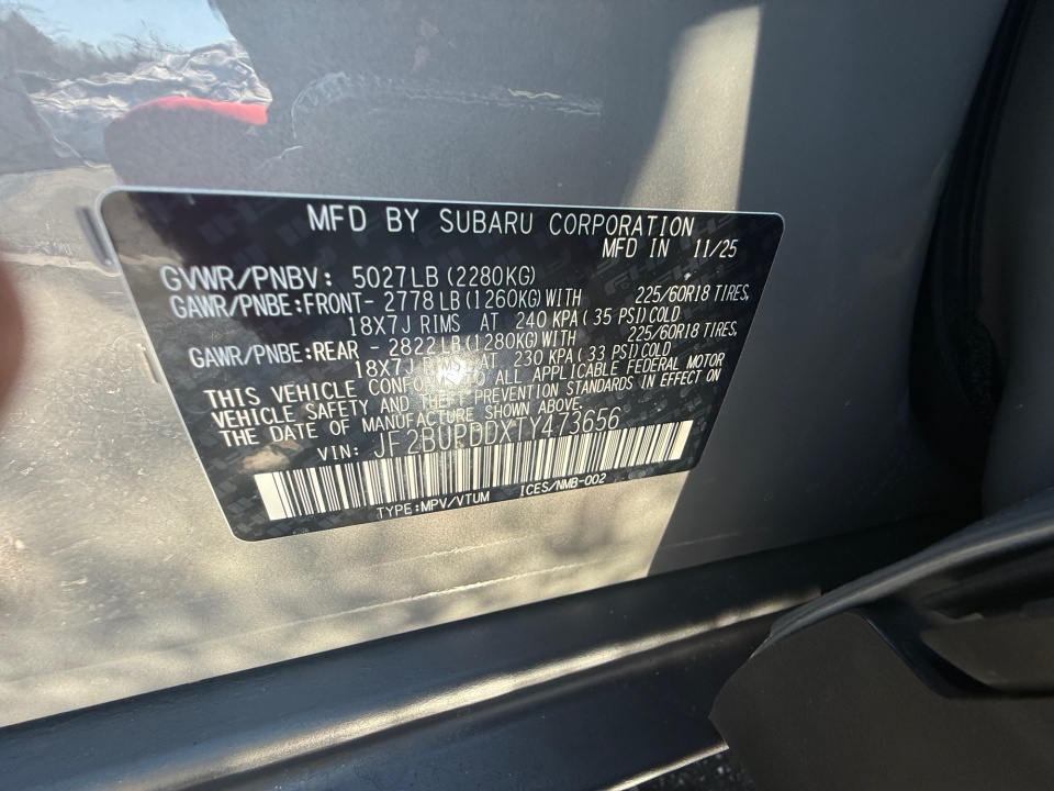 JF2BUPDDXTY473656 2026 Subaru Outback Limited