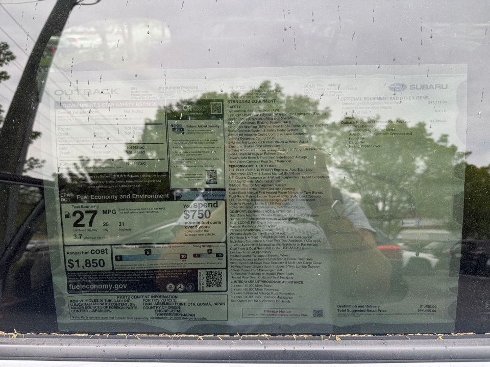 JF2BUPDDXTY509216 2026 Subaru Outback Limited