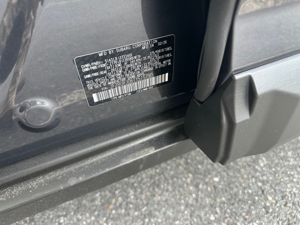 JF2BURJD6TY515790 2026 Subaru Outback Touring XT