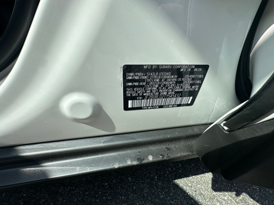 JF2BURLD2TY545432 2026 Subaru Outback Wilderness