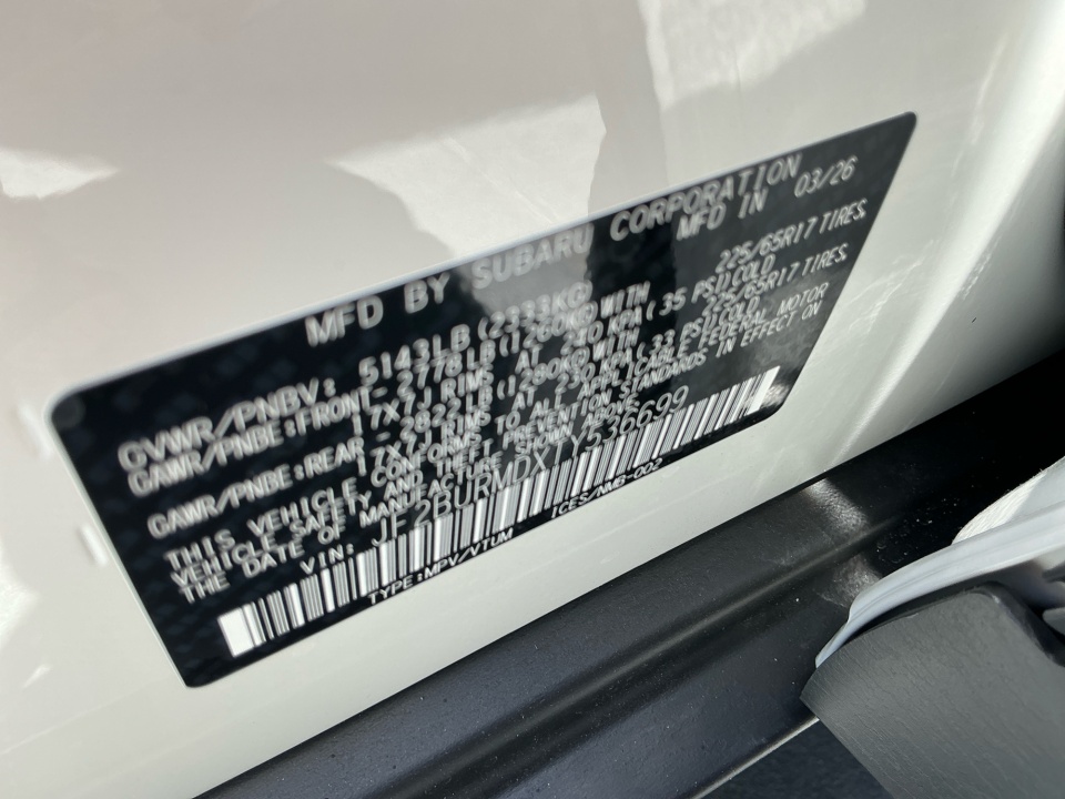 JF2BURMDXTY536699 2026 Subaru Outback Wilderness