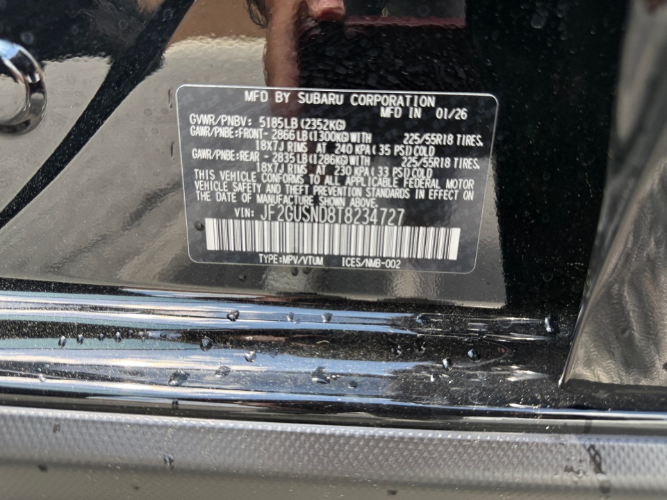 JF2GUSND8T8234727 2026 Subaru Crosstrek Limited