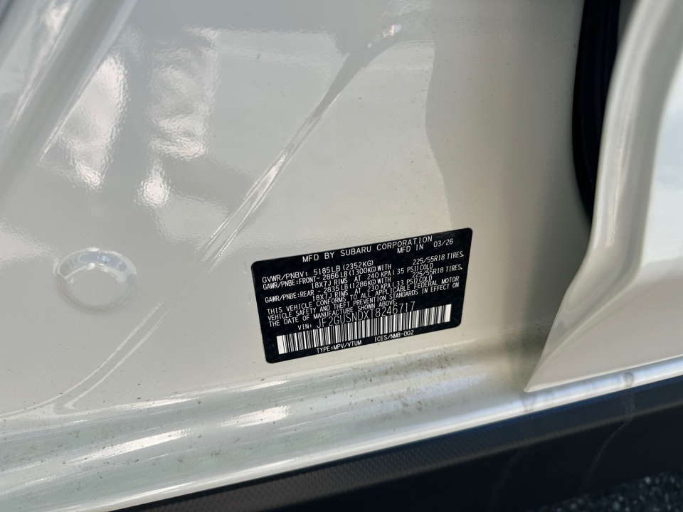 JF2GUSNDXT8246717 2026 Subaru Crosstrek Limited