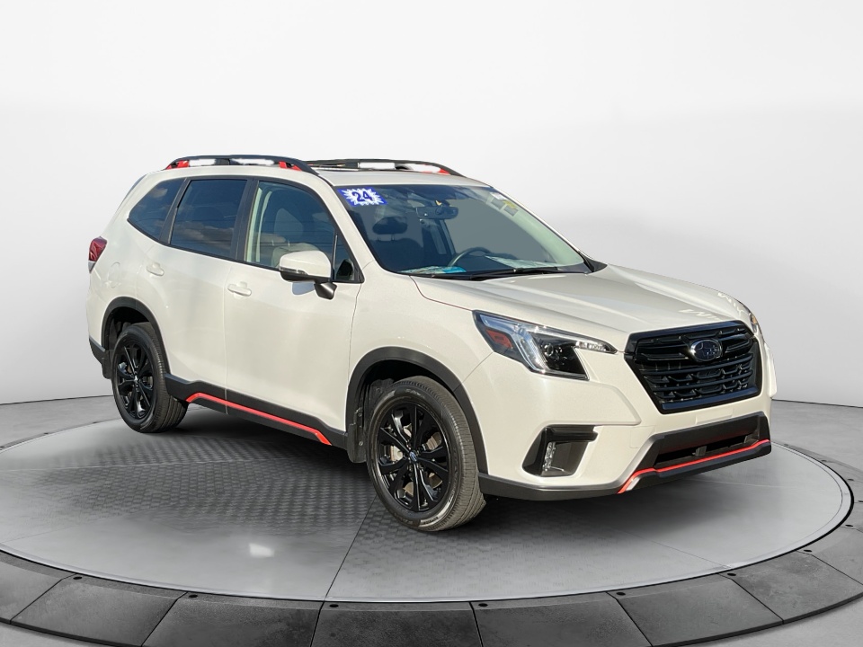 White 2024 Subaru Forester Sport Crossover AWD SUV / Crossover All-Wheel Drive Automatic