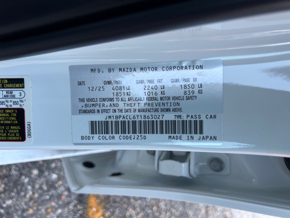 JM1BPACL6T1863027 2026 Mazda Mazda3 Sedan 2.5 S Preferred