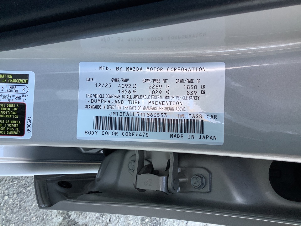 JM1BPALL5T1863553 2026 Mazda Mazda3 Hatchback 2.5 S Preferred