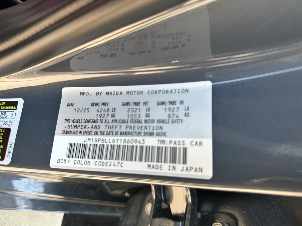 JM1BPBLL6T1860943 2026 Mazda Mazda3 Hatchback 2.5 S Carbon Edition