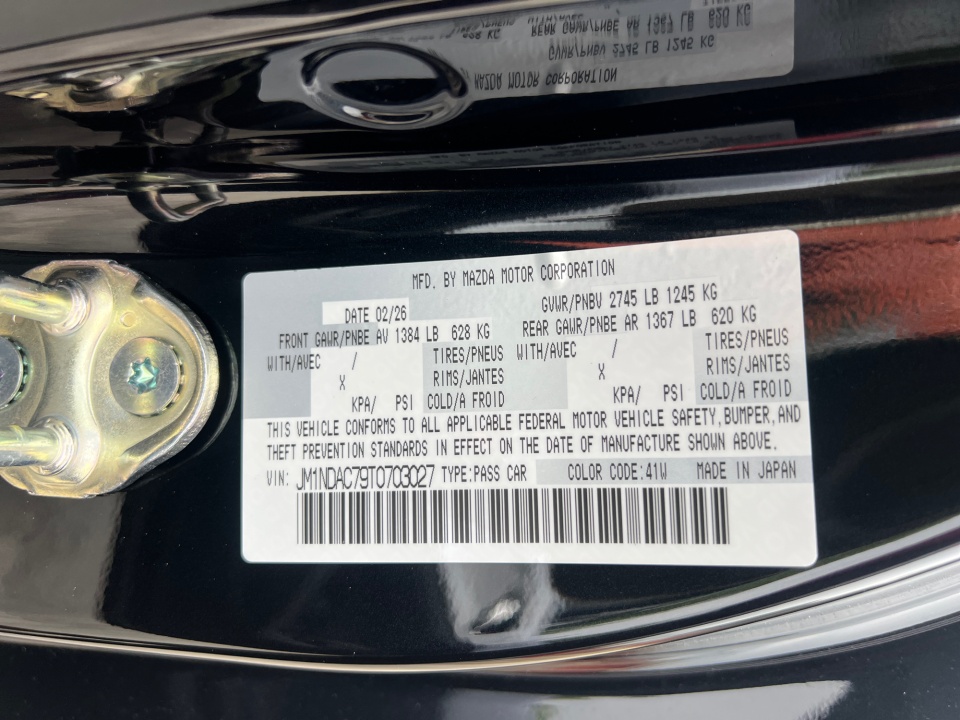 JM1NDAC79T0703027 2026 Mazda MX-5 Miata Club