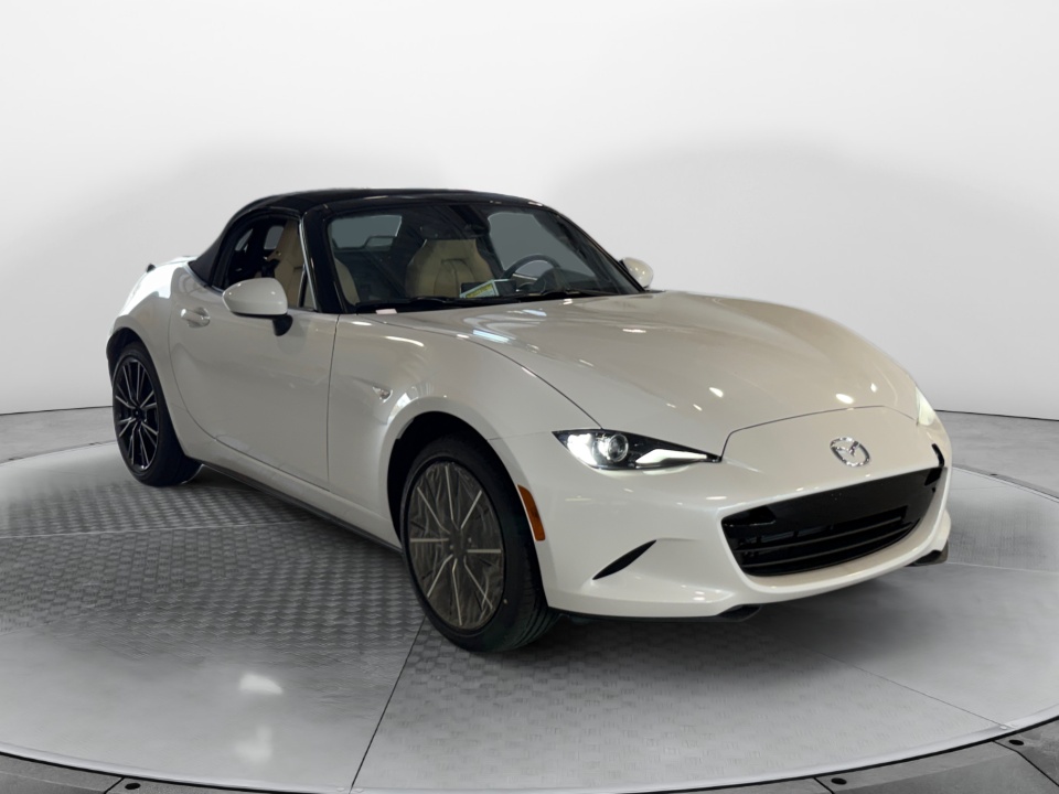 White 2026 Mazda MX-5 Miata Convertible Rear-Wheel Drive Automatic