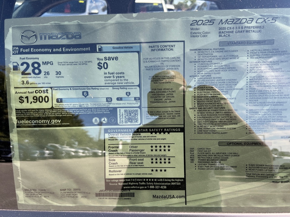 JM3KFBCM5S0726514 2025 Mazda CX-5 2.5 S Preferred