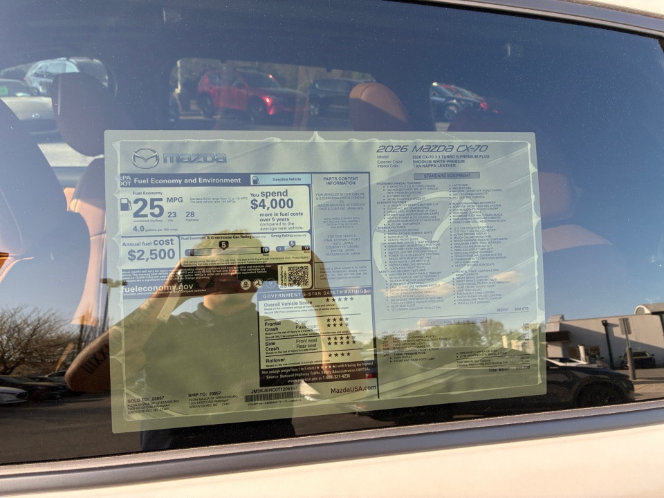 JM3KJEHC0T1206197 2026 Mazda CX-70 3.3 Turbo S Premium Plus