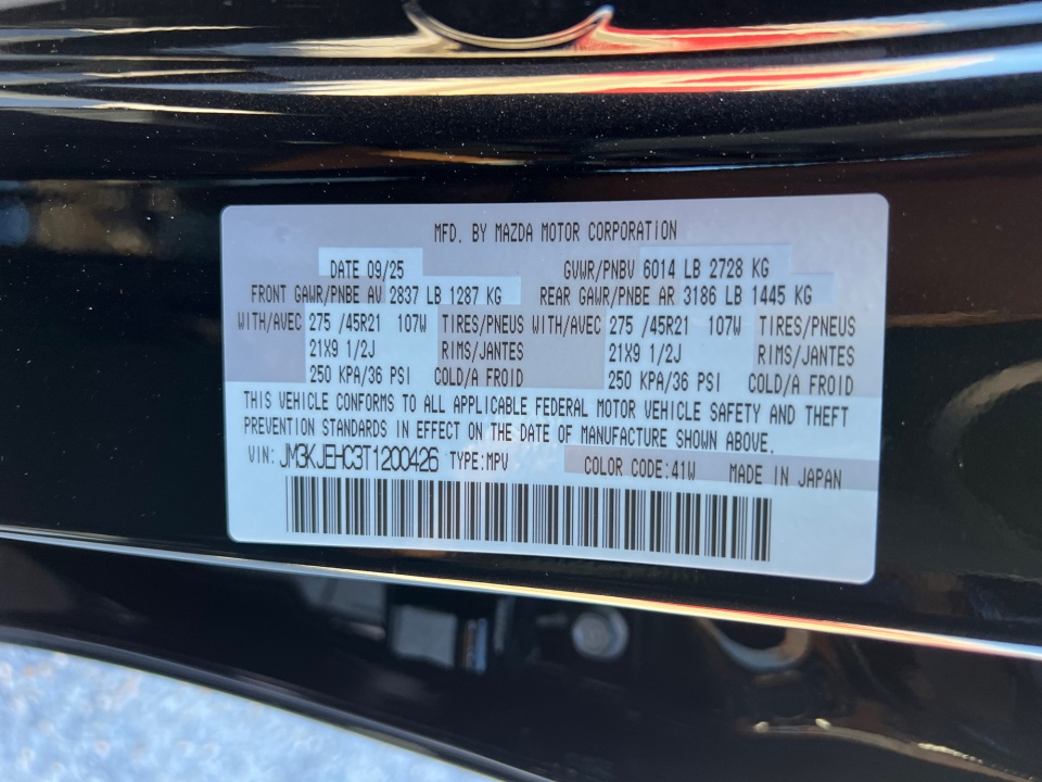 JM3KJEHC3T1200426 2026 Mazda CX-70 3.3 Turbo S Premium Plus