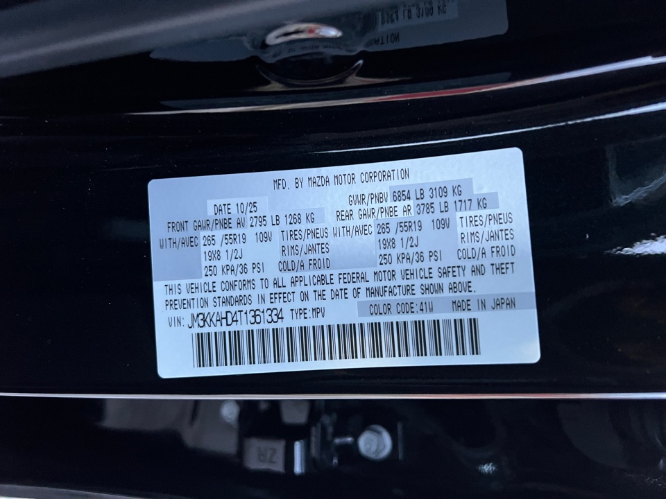 JM3KKAHD4T1361334 2026 Mazda CX-90 3.3 Turbo Select