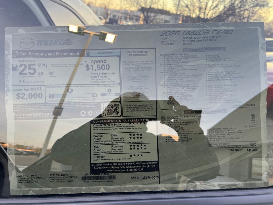 JM3KKAHDXT1362617 2026 Mazda CX-90 3.3 Turbo Select