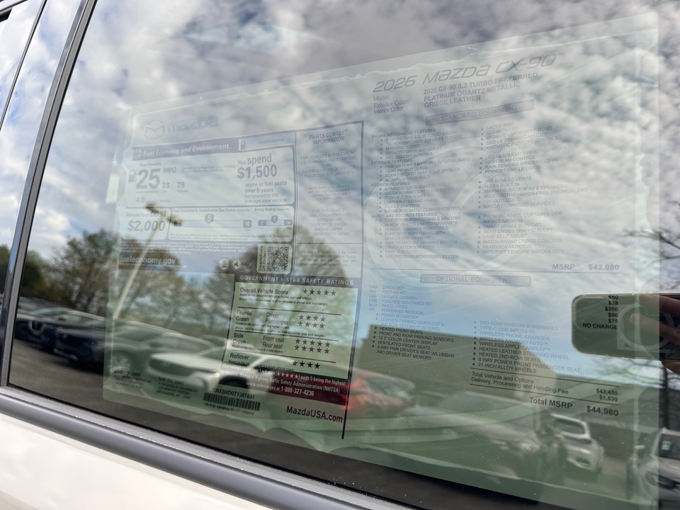 JM3KKBHD0T1381831 2026 Mazda CX-90 3.3 Turbo Preferred