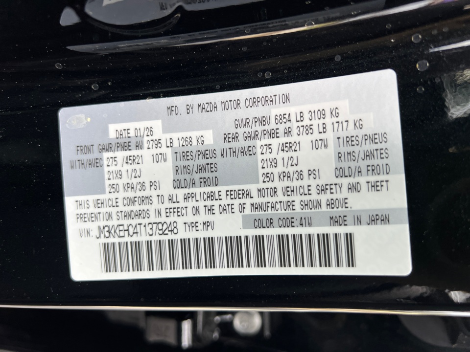 JM3KKEHC4T1379248 2026 Mazda CX-90 3.3 Turbo S Premium Plus