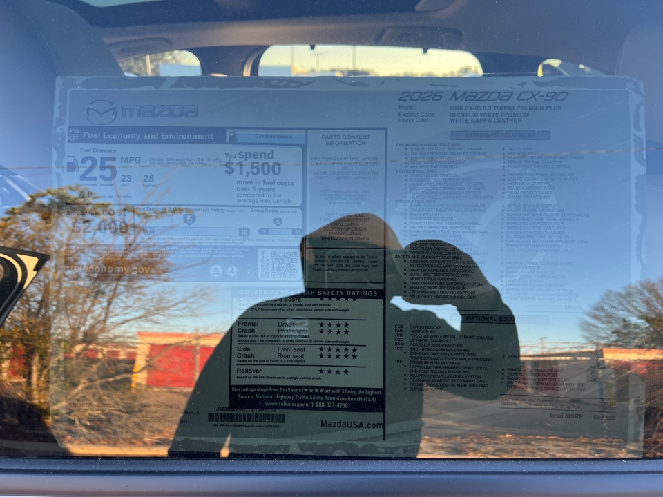 JM3KKEHD1T1362187 2026 Mazda CX-90 3.3 Turbo Premium Plus