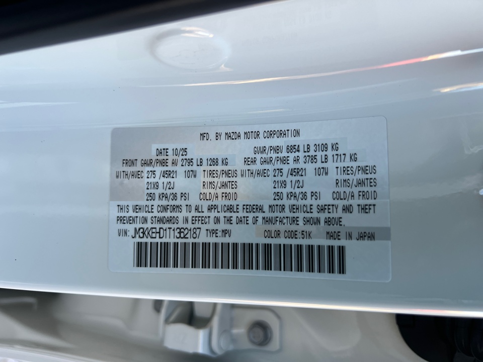 JM3KKEHD1T1362187 2026 Mazda CX-90 3.3 Turbo Premium Plus