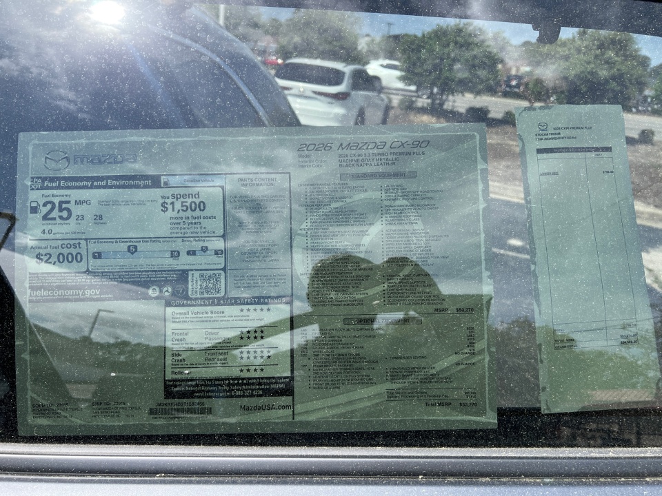 JM3KKEHD3T1382456 2026 Mazda CX-90 3.3 Turbo Premium Plus