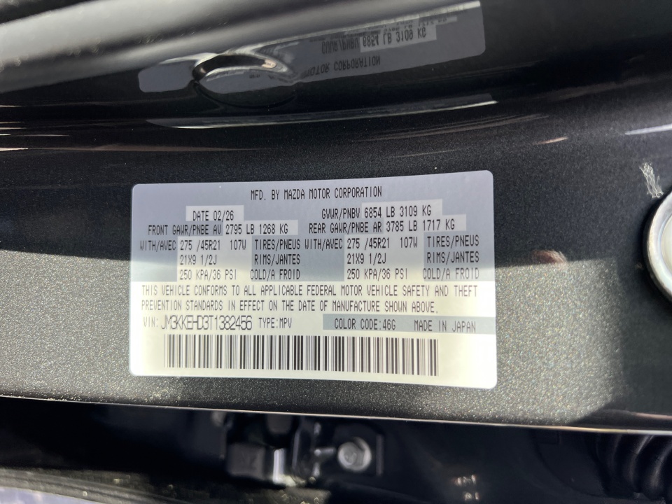 JM3KKEHD3T1382456 2026 Mazda CX-90 3.3 Turbo Premium Plus