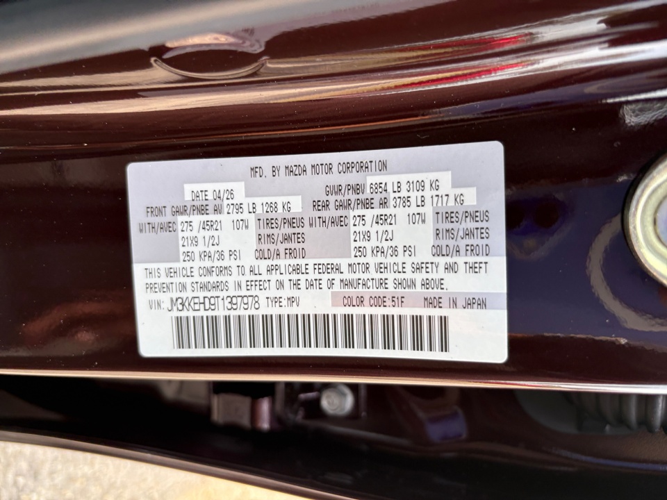 JM3KKEHD9T1397978 2026 Mazda CX-90 Premium Plus